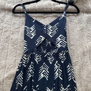 Navy blue aerie cut out dress